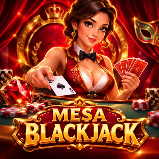 Mesa de blackjack online com cartas distribuídas pelo dealer